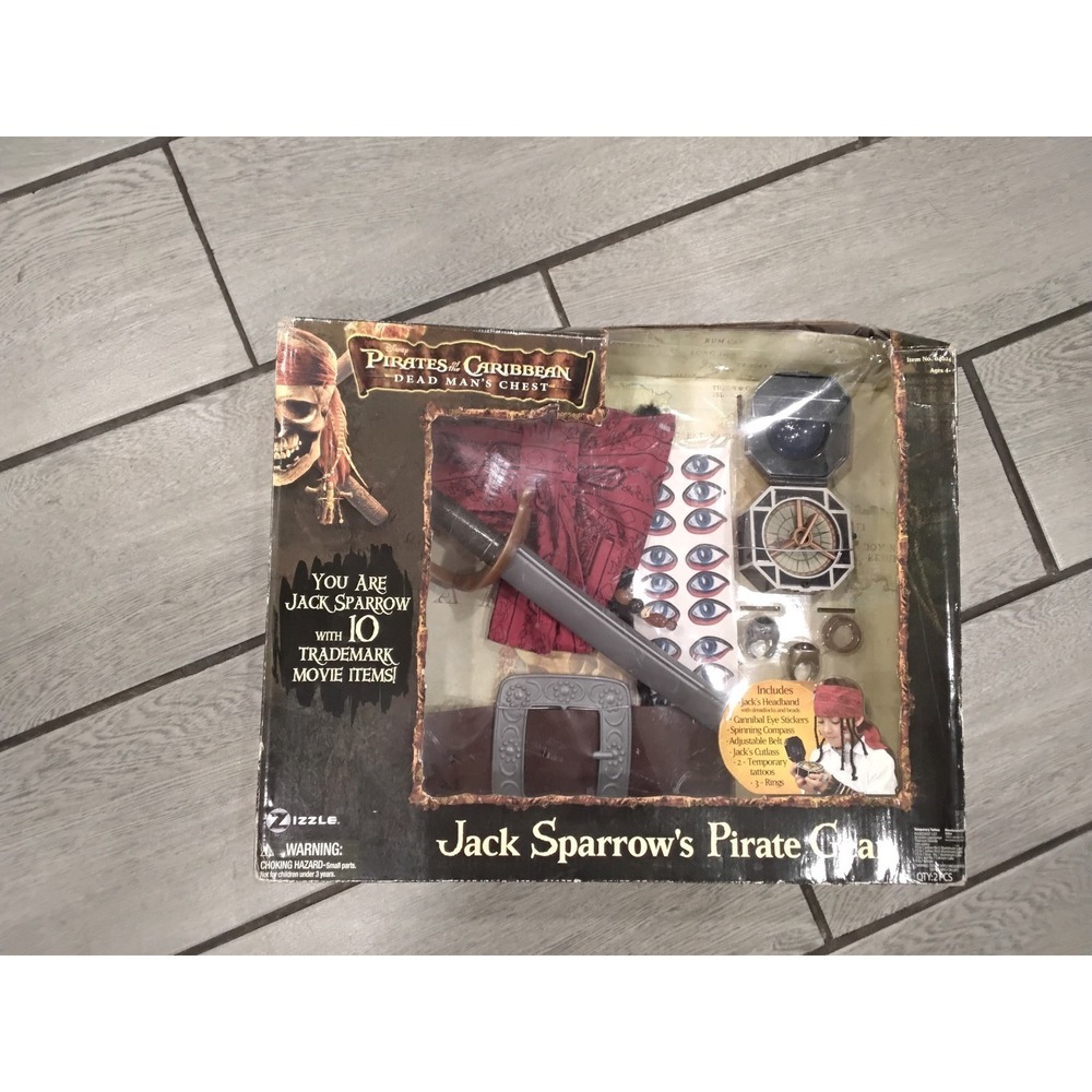 Pirates of the Caribbean Jack Sparrows Pirate Gear 10 Trademark Movie Items Kids